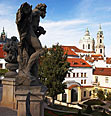 Prague gardens (with St.Nicholas Church)